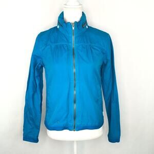 Loomstate Women's Organic Cotton Hooded Jacket Blue Size S